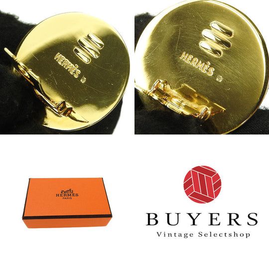 HERMES Earring metal gold Emile