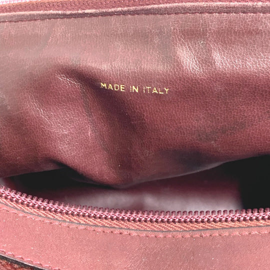 CELINE Boston Duffel bag Canvas / leather Red C Macadam Carriage vintage Women Used Authentic