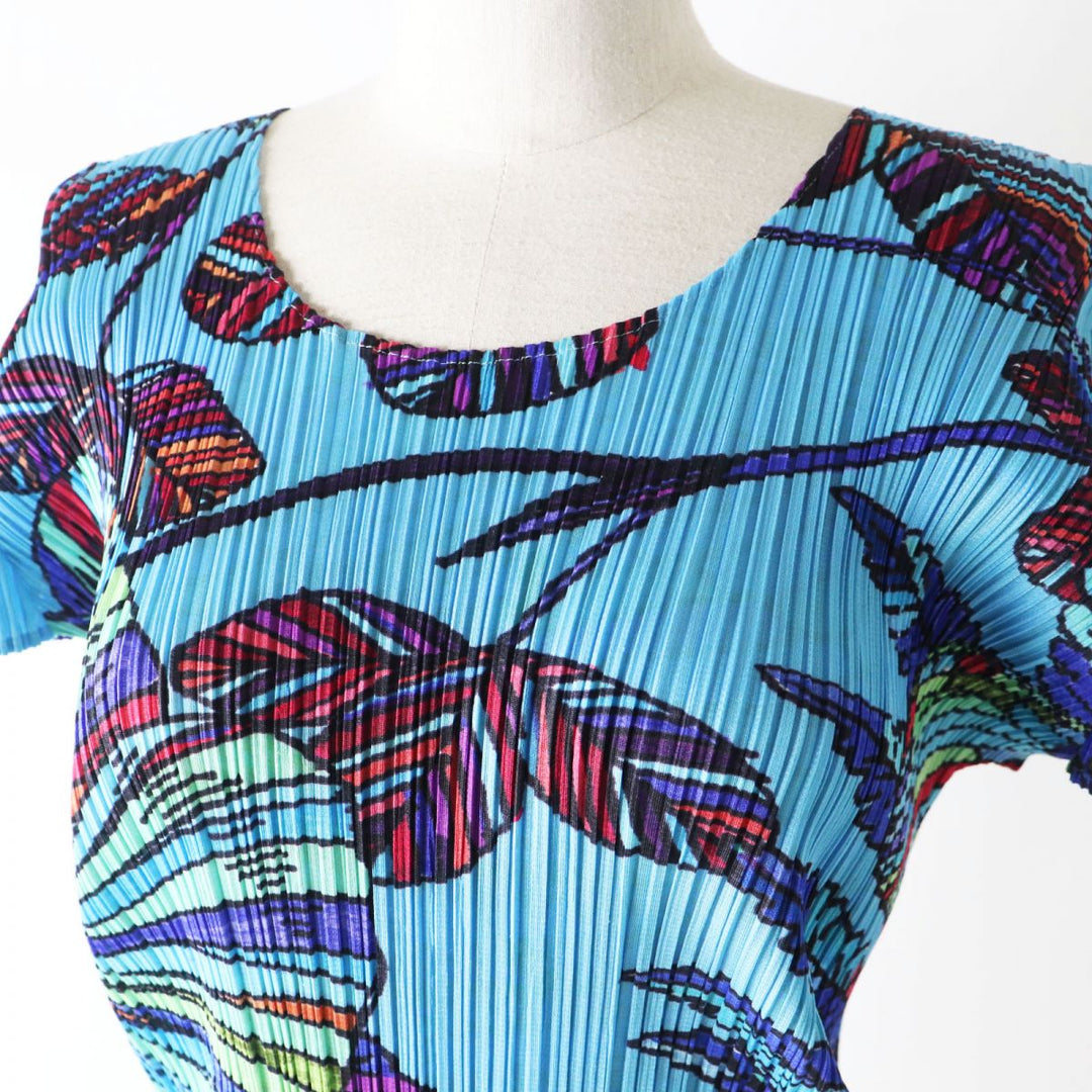 PLEATS PLEASE Cut polyester multicolor <br>Tropical Pattern 4