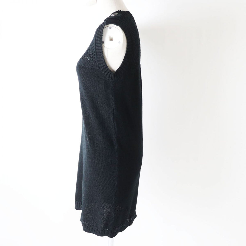 CHANEL knit cotton black 34