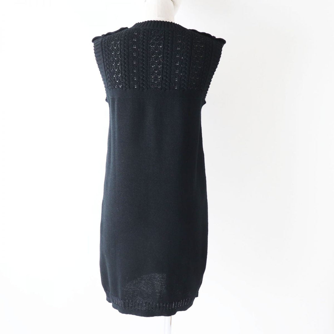 CHANEL knit cotton black 34