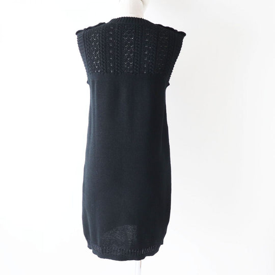 CHANEL knit cotton black 34