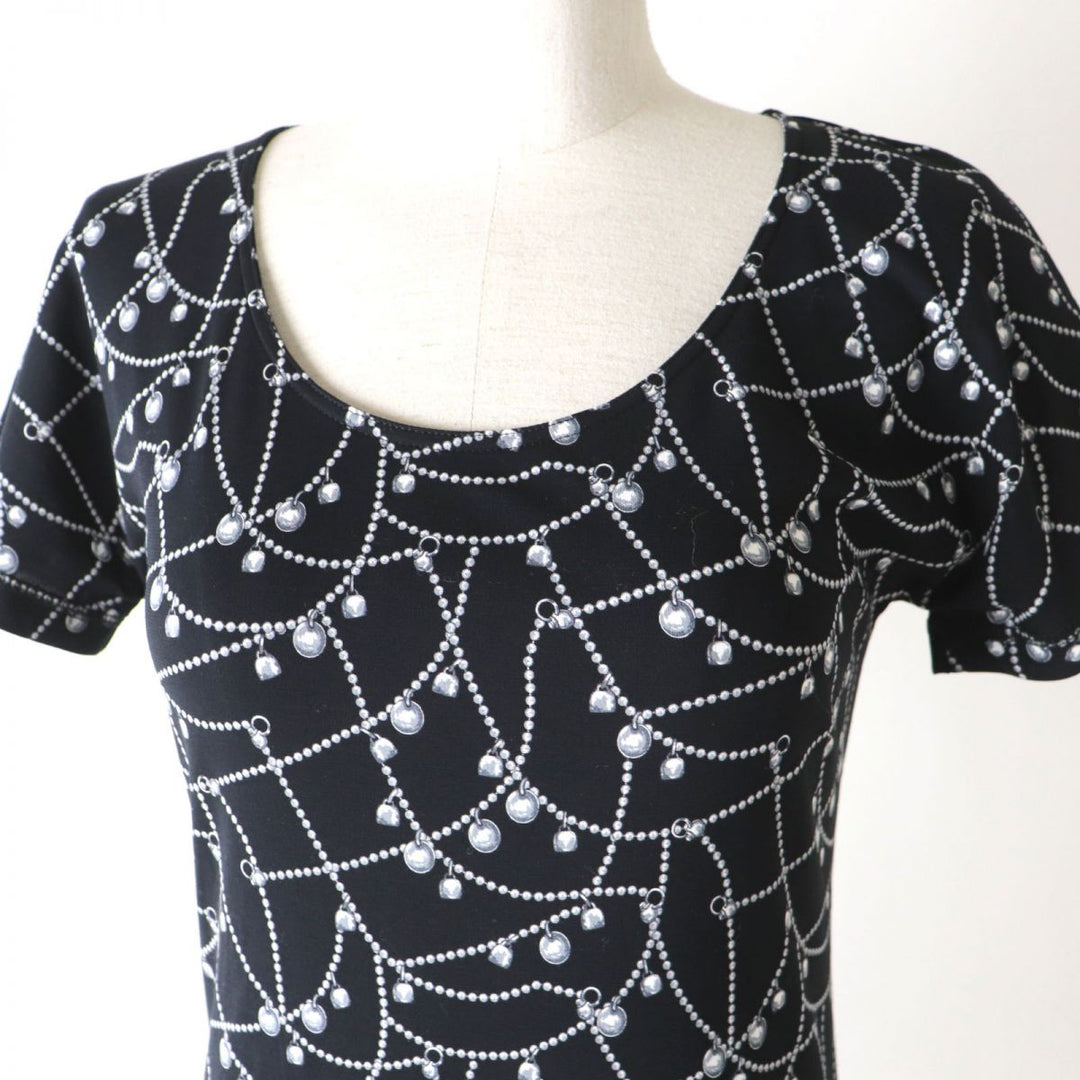 HERMES Cut cotton black Tresor de medor 38
