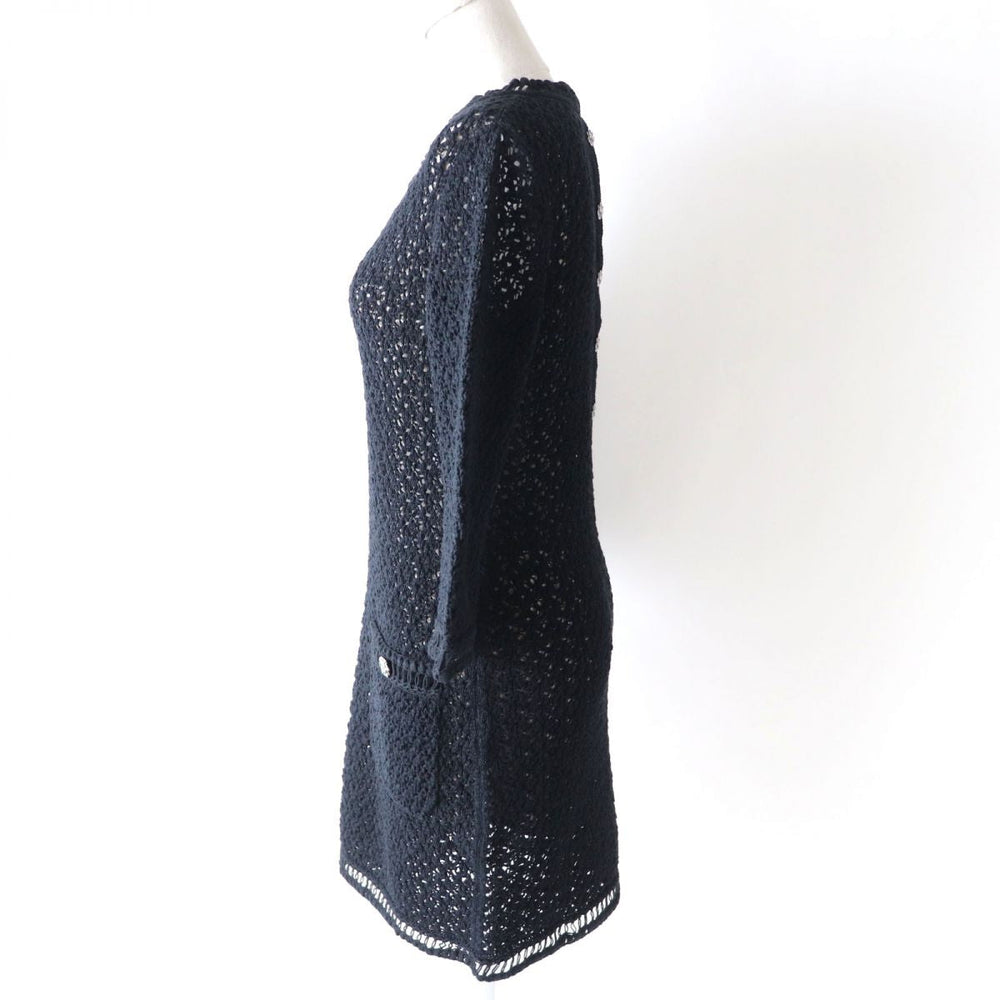 CHANEL one piece cotton black 34