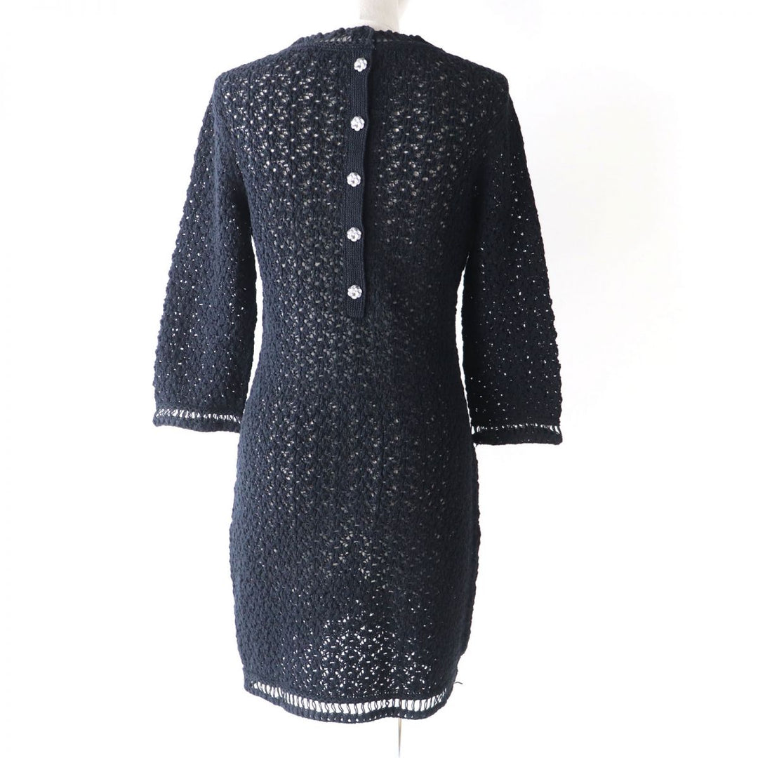 CHANEL one piece cotton black 34