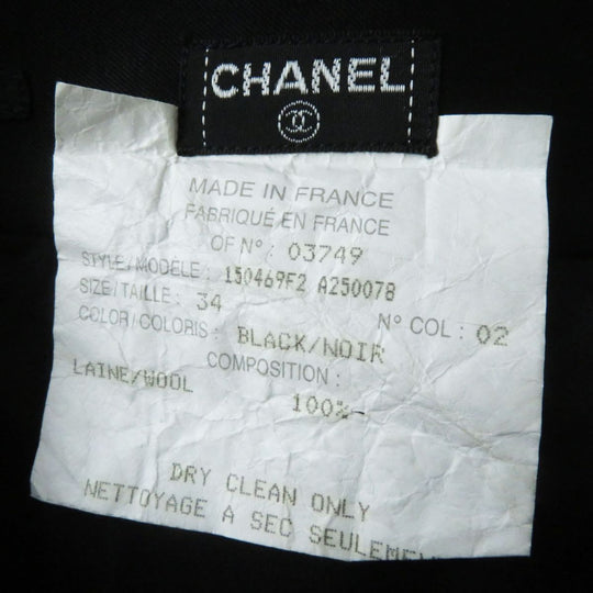 CHANEL skirt wool black 34