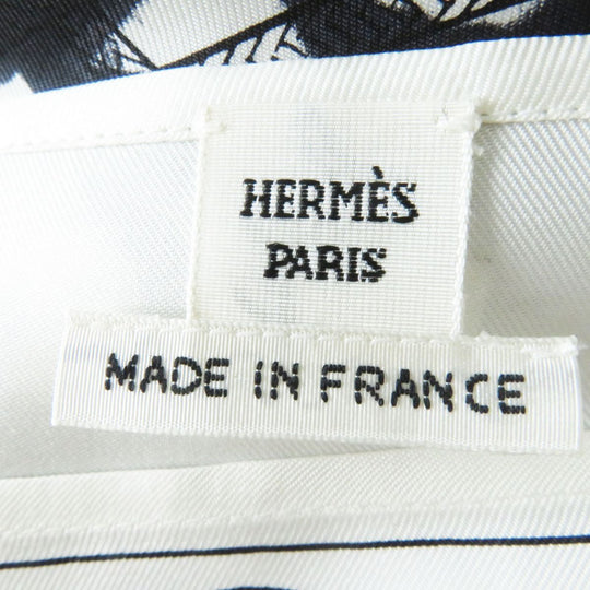 HERMES setup silk Black x white<br> Cliquetis Tattoo Aquarelle