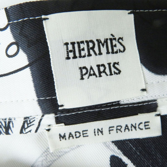 HERMES setup silk Black x white<br> Cliquetis Tattoo Aquarelle