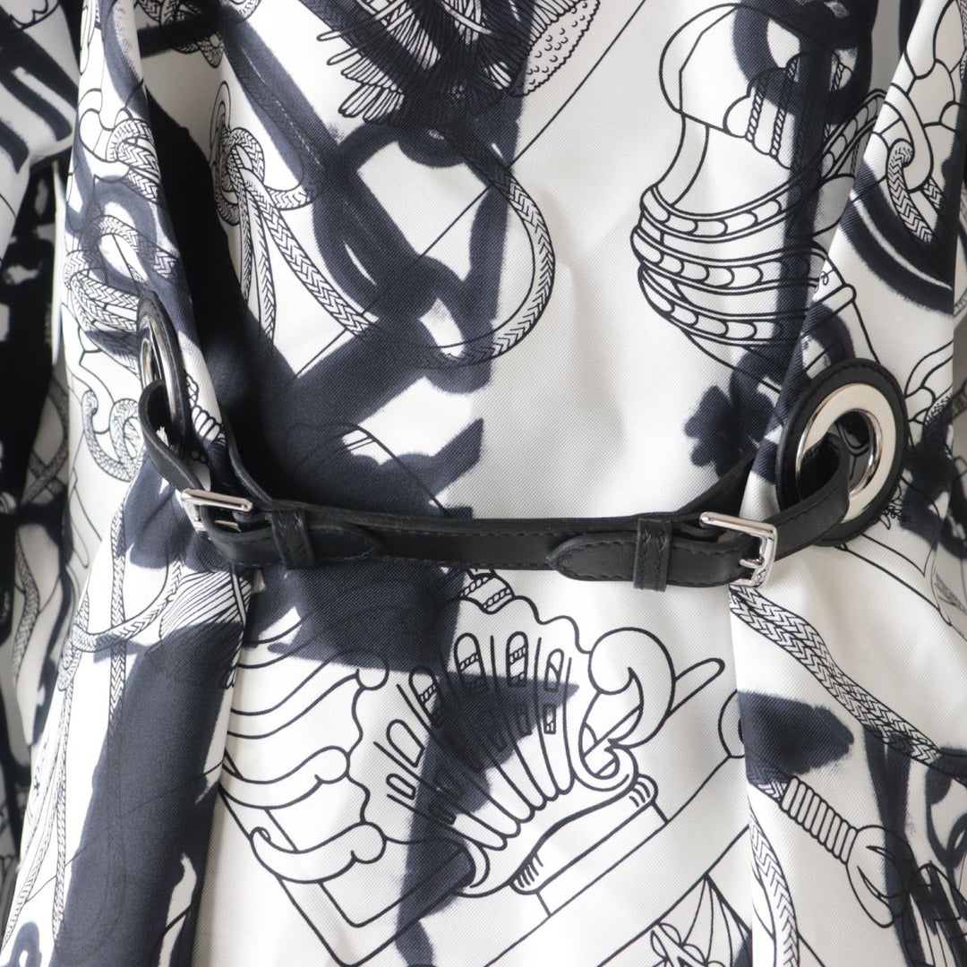 HERMES setup silk Black x white<br> Cliquetis Tattoo Aquarelle
