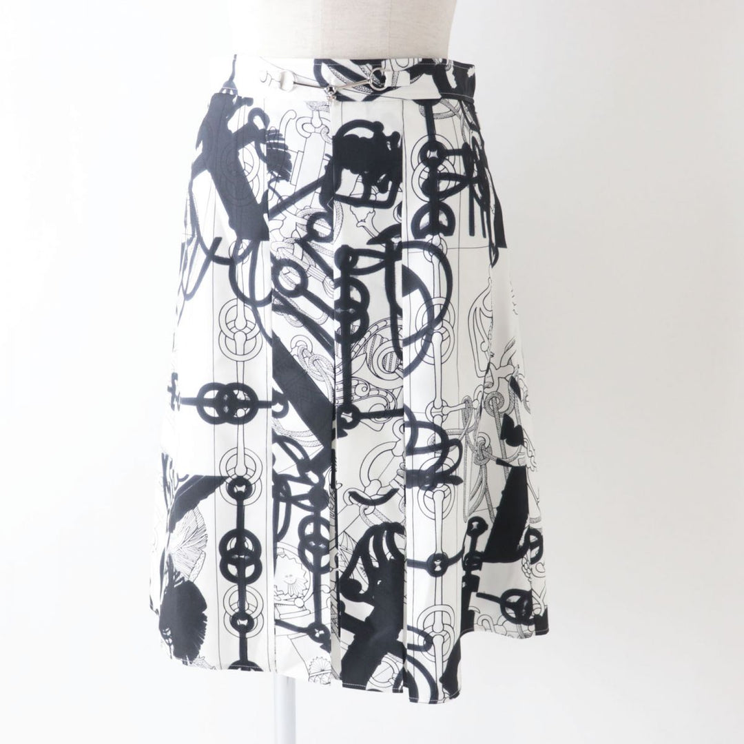 HERMES setup silk Black x white<br> Cliquetis Tattoo Aquarelle