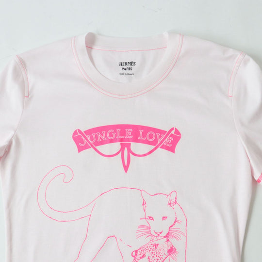 HERMES Cut cotton Baby pink Jungle love 34