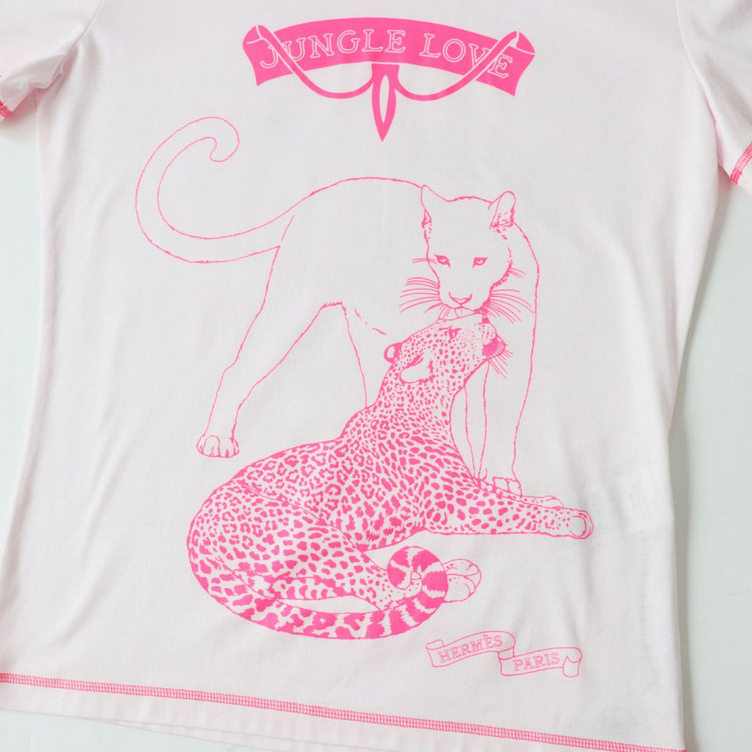HERMES Cut cotton Baby pink Jungle love 34