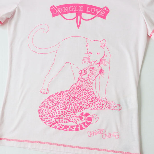 HERMES Cut cotton Baby pink Jungle love 34