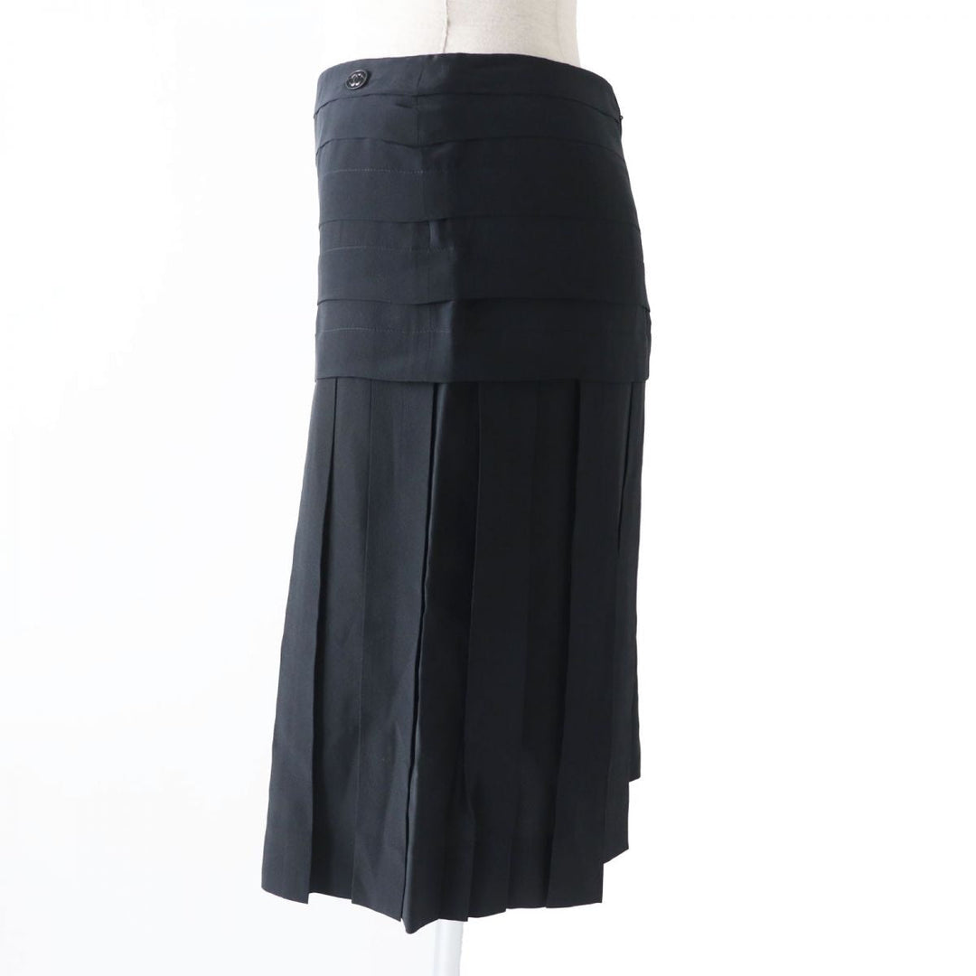 CHANEL skirt silk black 34