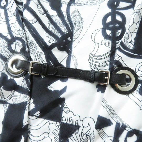 HERMES setup silk Black x white<br>Cliquetis Tattoo Aquarelle 34