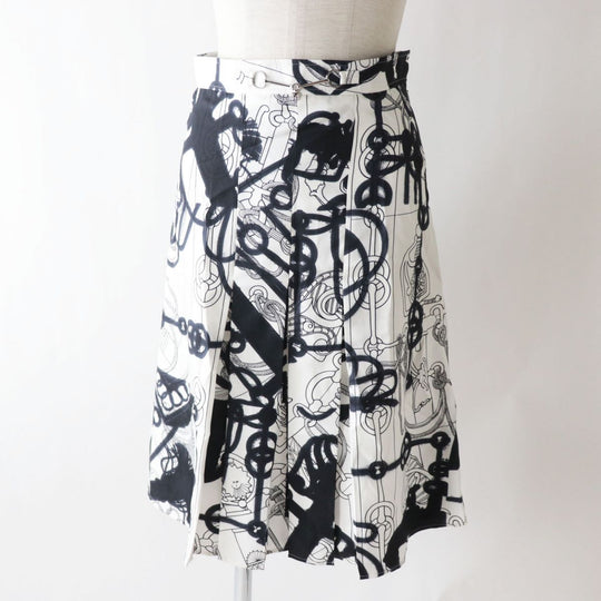 HERMES setup silk Black x white<br>Cliquetis Tattoo Aquarelle 34