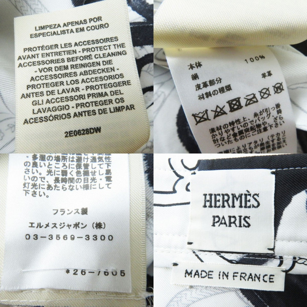 HERMES setup silk Black x white<br>Cliquetis Tattoo Aquarelle 34