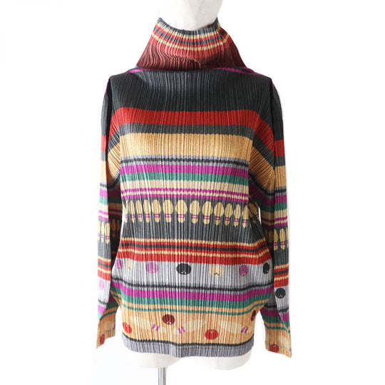 PLEATS PLEASE tops polyester Multi-Bowling Pattern 3