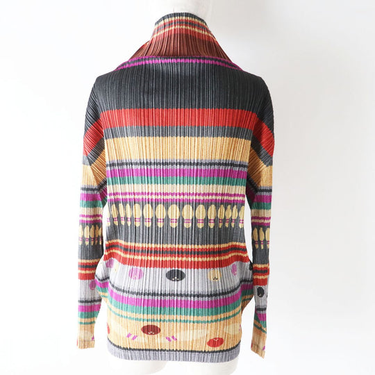 PLEATS PLEASE tops polyester Multi-Bowling Pattern 3
