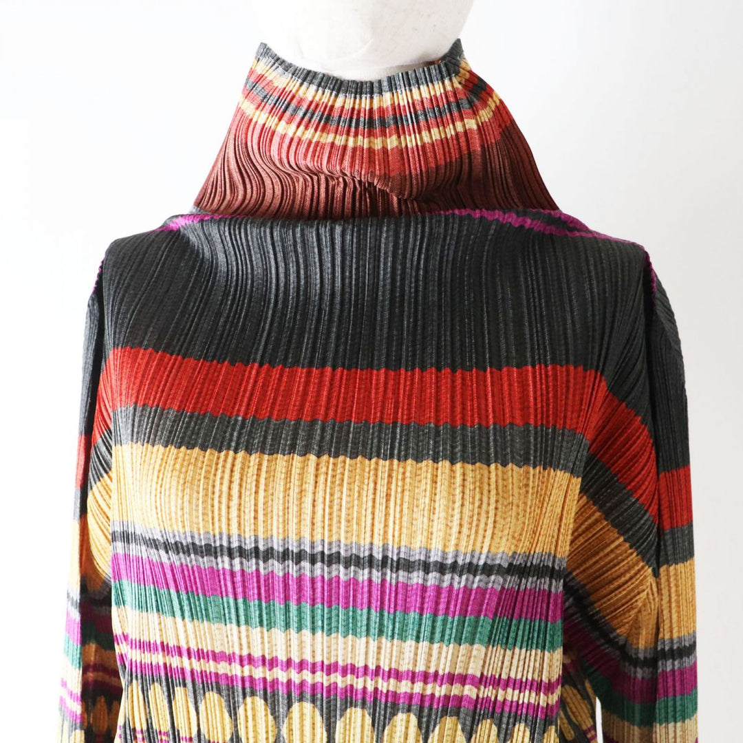 PLEATS PLEASE tops polyester Multi-Bowling Pattern 3