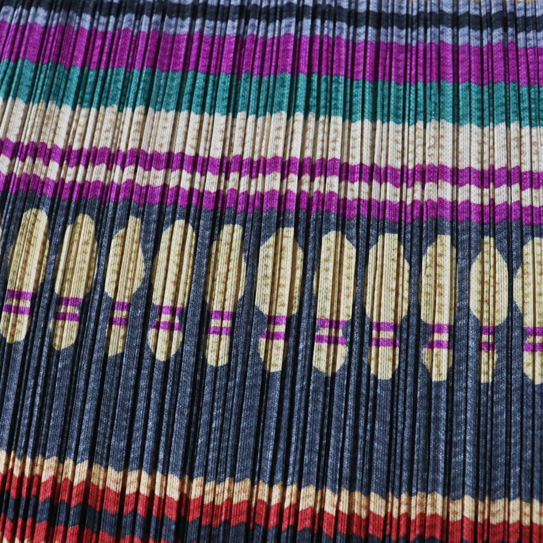PLEATS PLEASE tops polyester Multi-Bowling Pattern 3