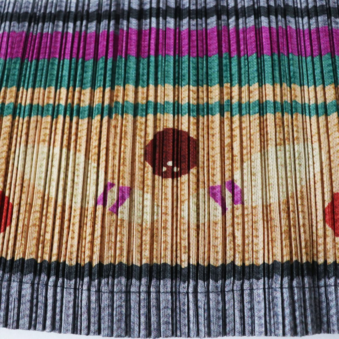PLEATS PLEASE tops polyester Multi-Bowling Pattern 3