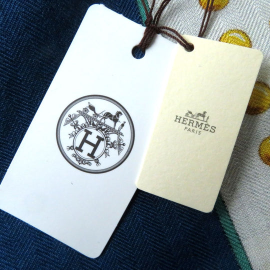 HERMES Stall cashmere Blue type Multi