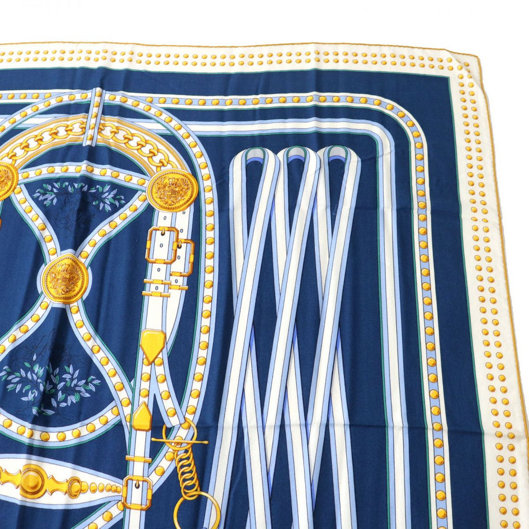 HERMES Stall cashmere Blue type Multi