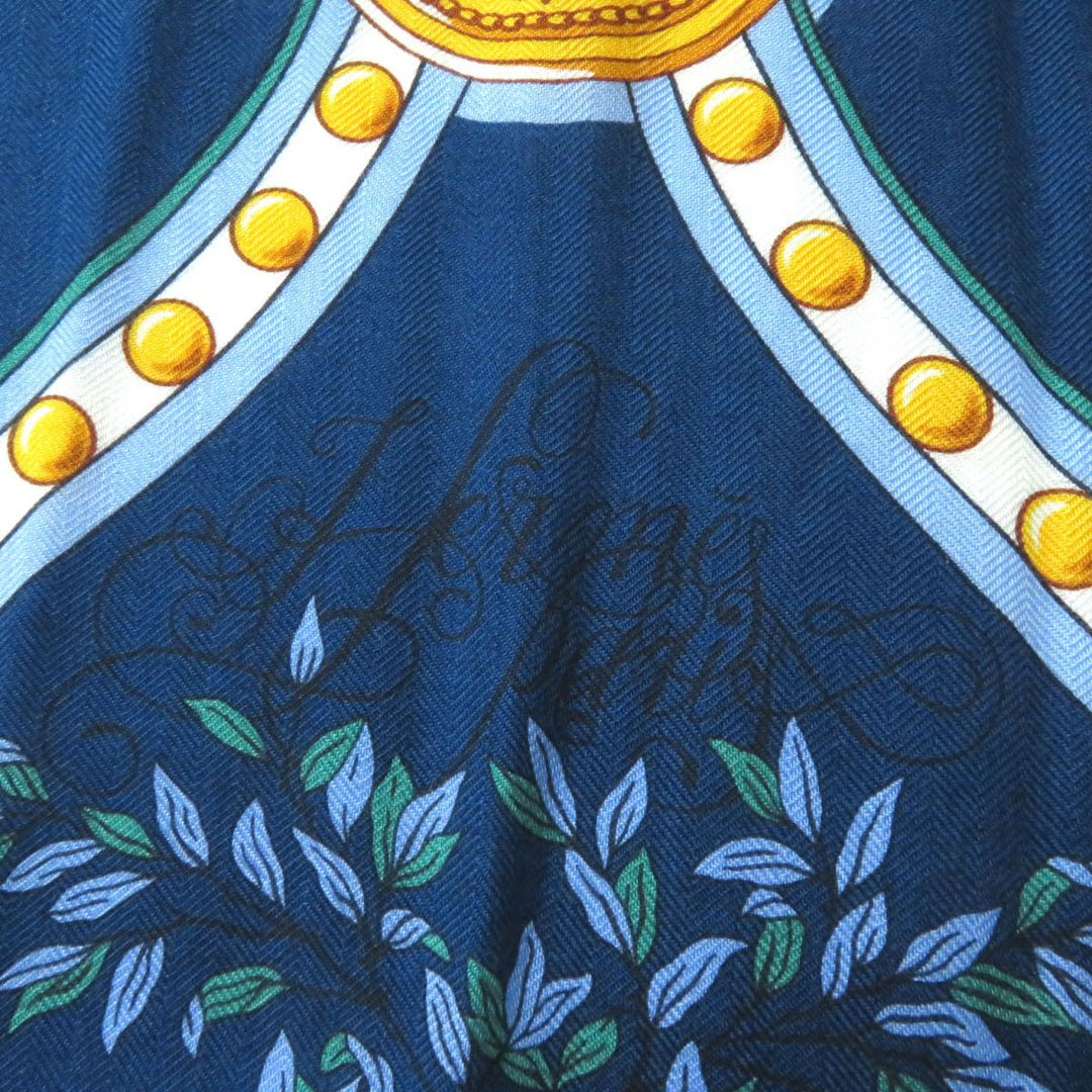 HERMES Stall cashmere Blue type Multi