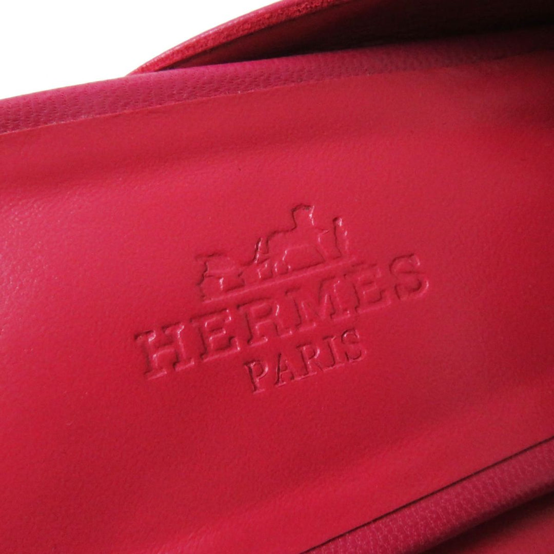 HERMES Mule leather Fran Boise SilverMetal 37 1/2