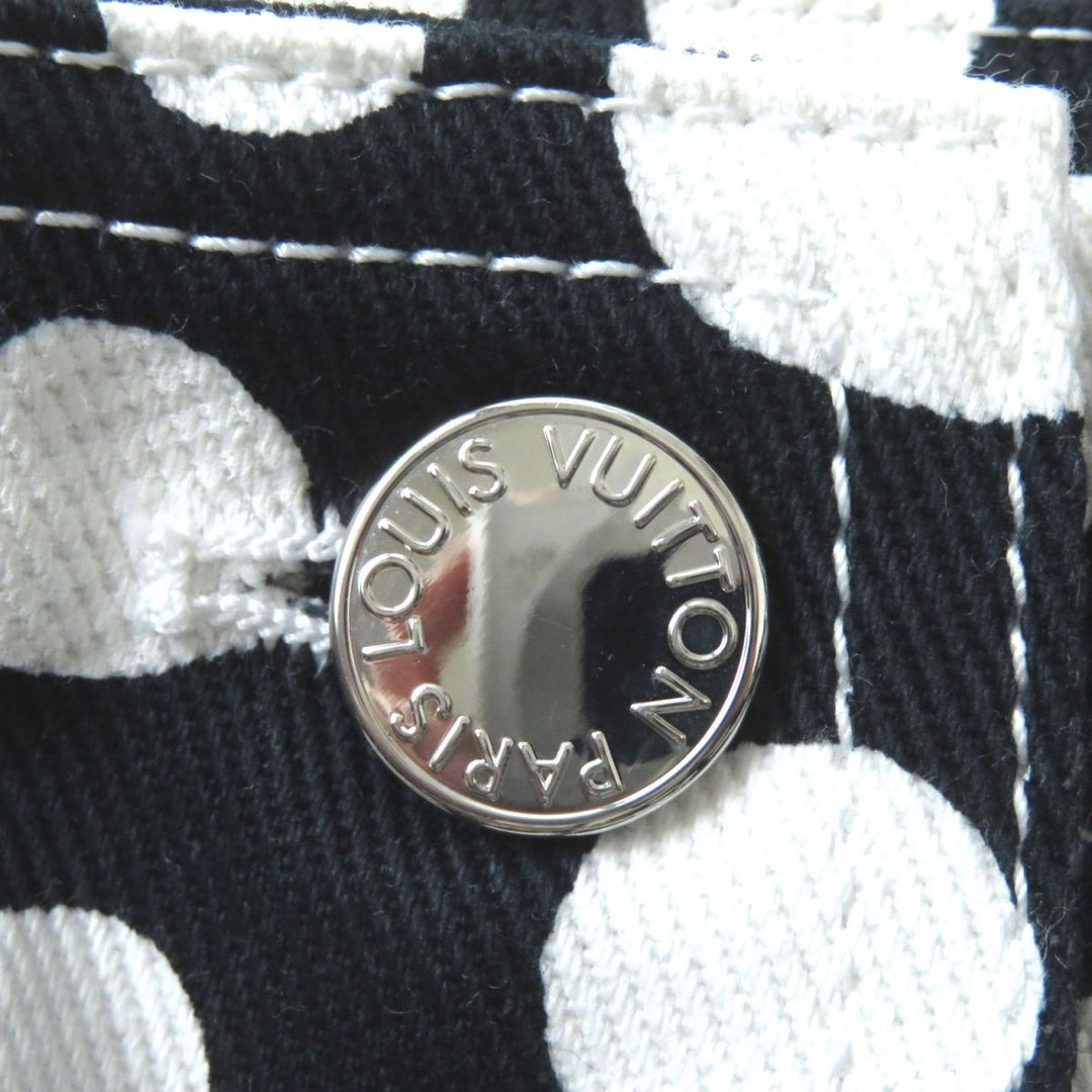 LOUIS VUITTON skirt cotton Dark navy x white<br>infinity dot 38