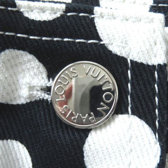 LOUIS VUITTON skirt cotton Dark navy x white<br>infinity dot 38