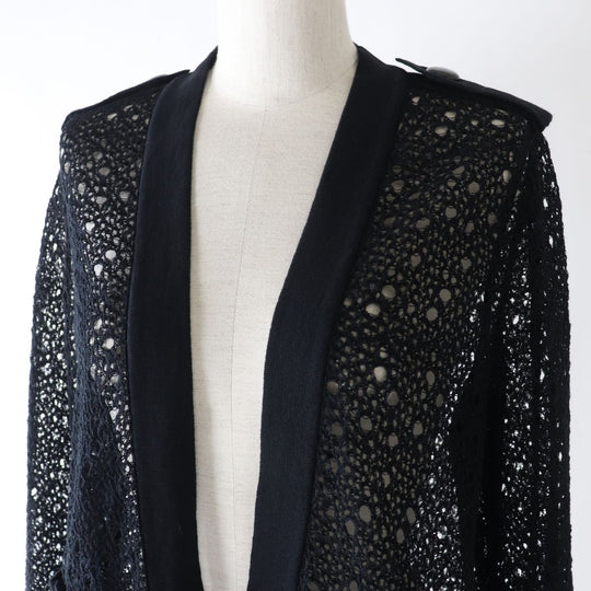 CHANEL cardigan cotton black 38
