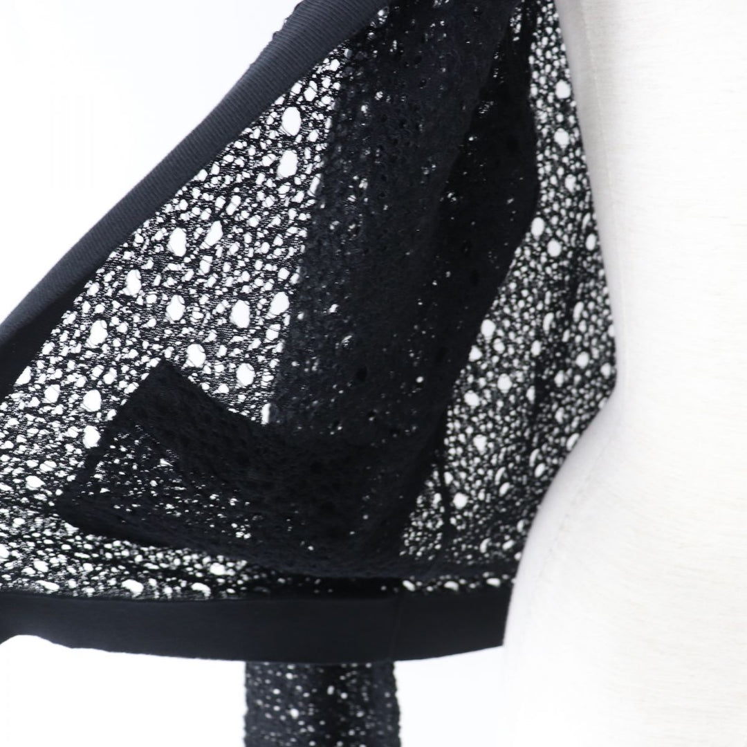CHANEL cardigan cotton black 38