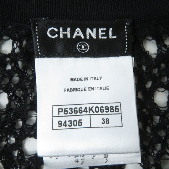 CHANEL cardigan cotton black 38
