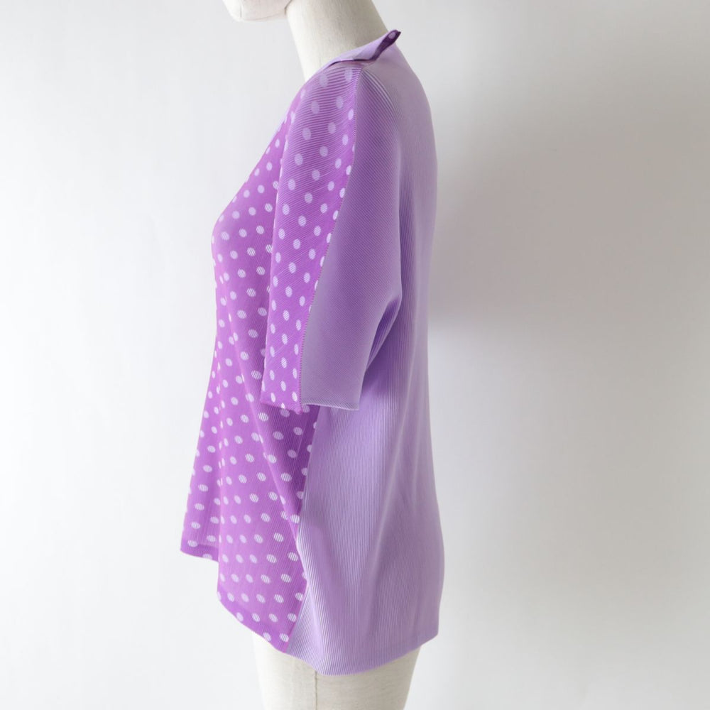 PLEATS PLEASE Cut polyester Purple x Lavender Dot Pattern
