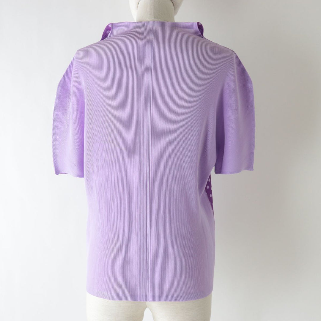 PLEATS PLEASE Cut polyester Purple x Lavender Dot Pattern