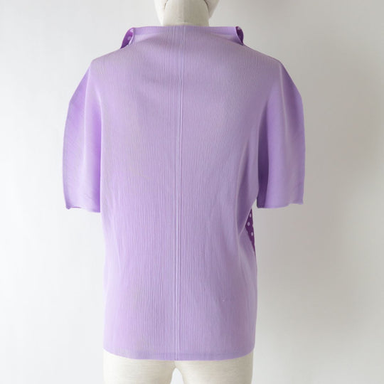 PLEATS PLEASE Cut polyester Purple x Lavender Dot Pattern
