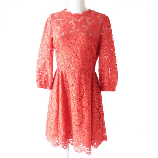 VALENTINO one piece cotton Red/Vermilion 42