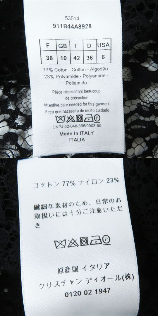 Christian Dior blouse cotton black 42