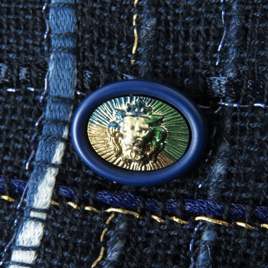 CHANEL Cut wool Navy 36