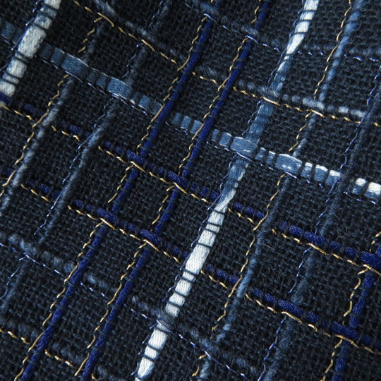 CHANEL Cut wool Navy 36