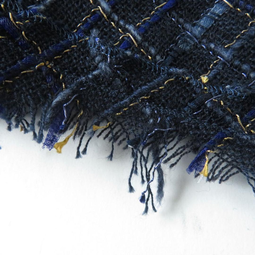CHANEL Cut wool Navy 36