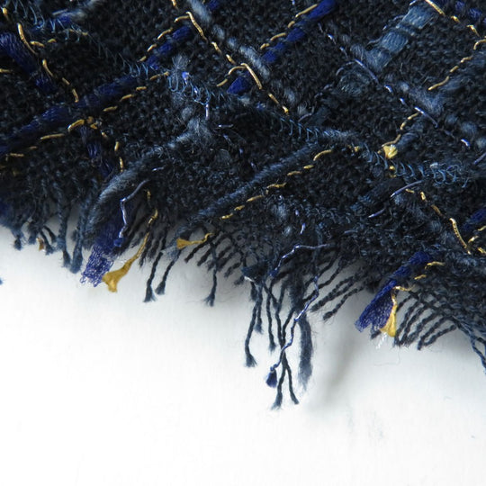 CHANEL Cut wool Navy 36