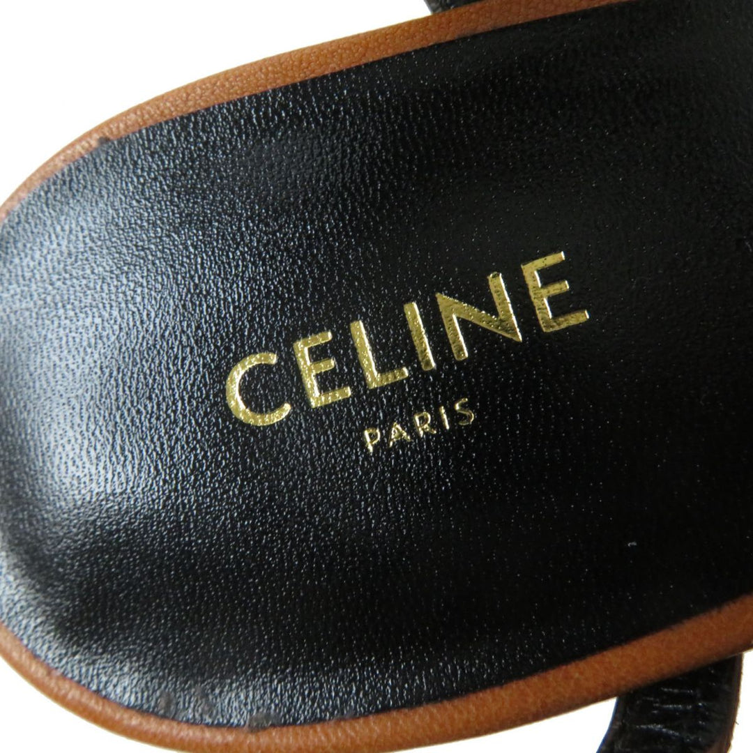 CELINE Sandals leather Camel 35.5