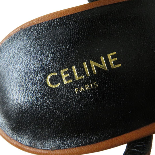 CELINE Sandals leather Camel 35.5