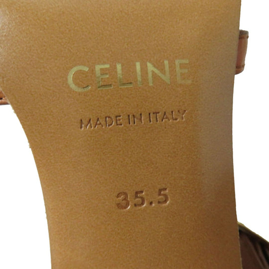 CELINE Sandals leather Camel 35.5
