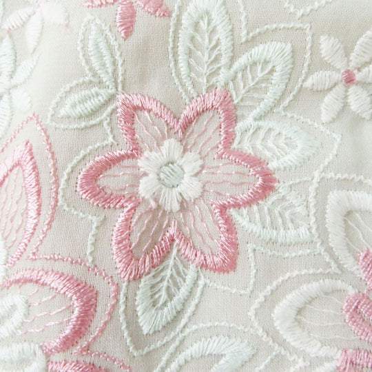 TOCCA one piece polyester Pink x White x Mint Floral Embroidery