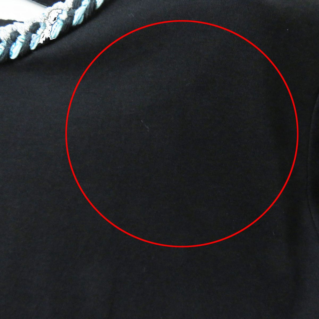 CHANEL Cut cotton Black x Light Blue x Silver (lame thread) 38
