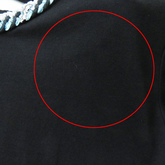 CHANEL Cut cotton Black x Light Blue x Silver (lame thread) 38